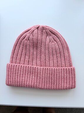 HEATTECH Ribbed Beanie (Dusty Rose Pink)